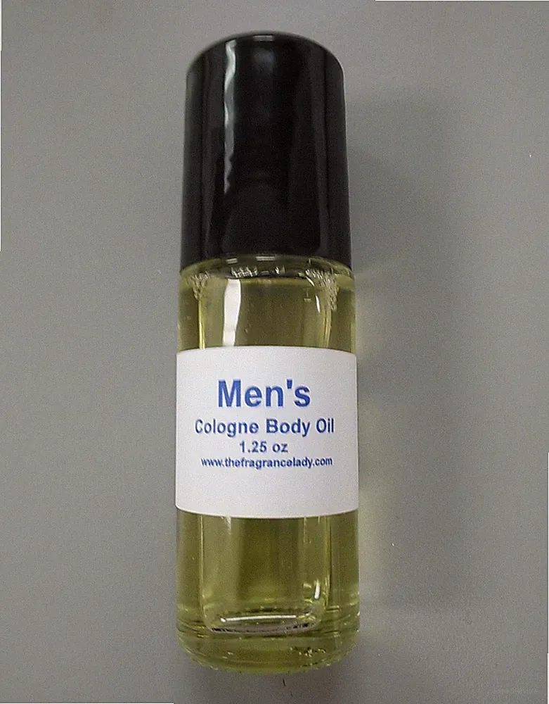 1.25 oz Leather Cologne Body Oil Fragrance Roll On Mens Large