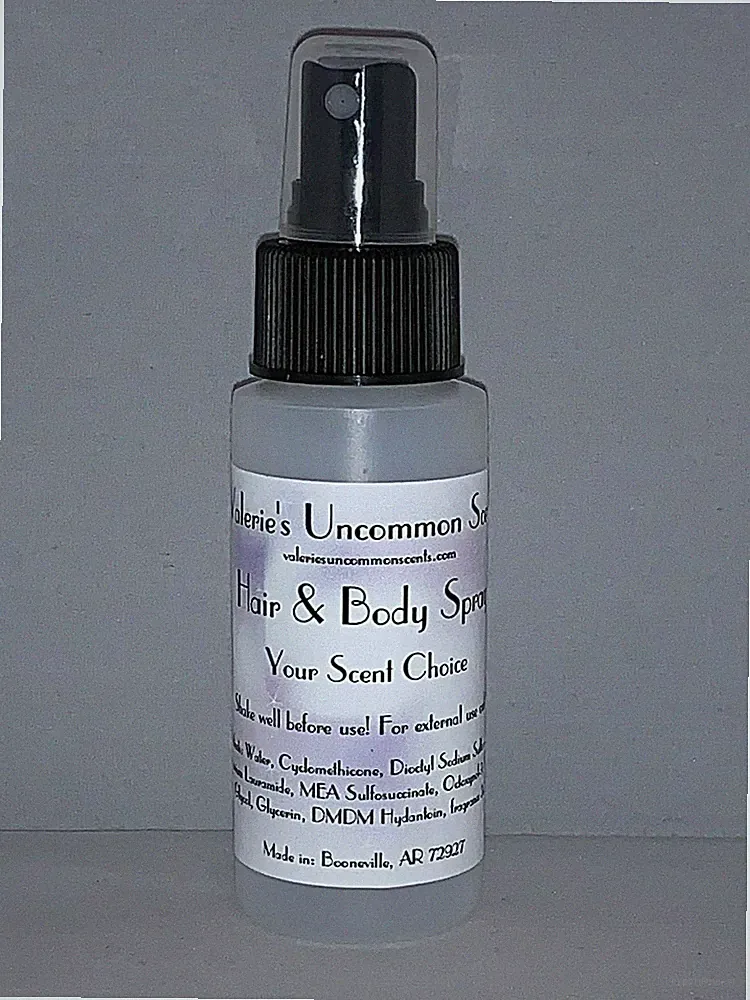 Leather scented HAIR & BODY PERFUME FRAGRANCE SPRAY MIST 2oz