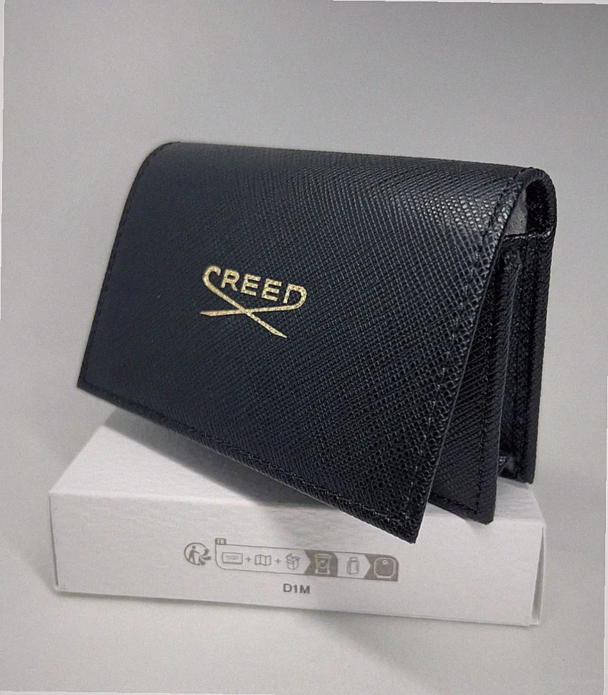 Creed Leather Wallet Fragrance Gift Set Aventus / Silver / Green / Millésime / O