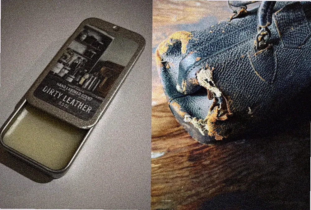 DIRTY LEATHER - SOLID COLOGNE FRAGRANCE 0.5 Oz 14g By POVERY CANDLE CO.