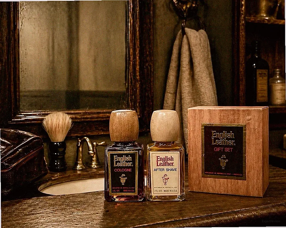 English Leather Cologne After Shave and Cologne Gift Set VTG 1970s New In Box