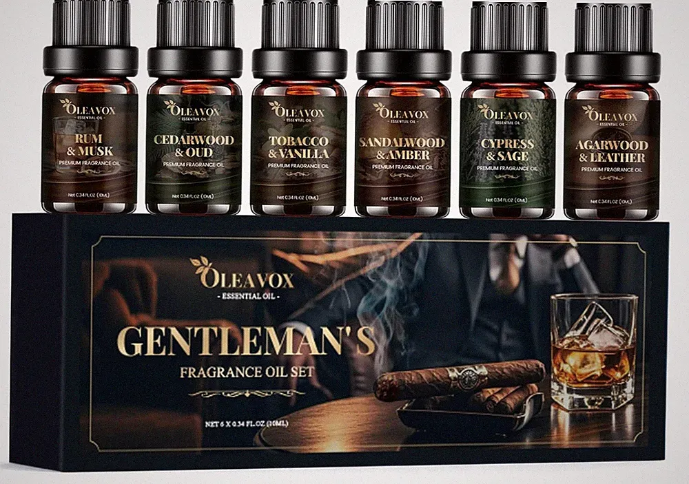 Essential Oils Gift Set, Men Scents Fragrance Oil Aromatherapy Oils Kit *6 PACK*