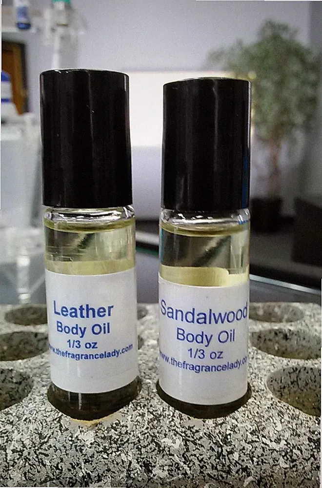 Leather Cologne Body Oil Fragrance Mens 1/3 oz Roll On One Bottle 10ml